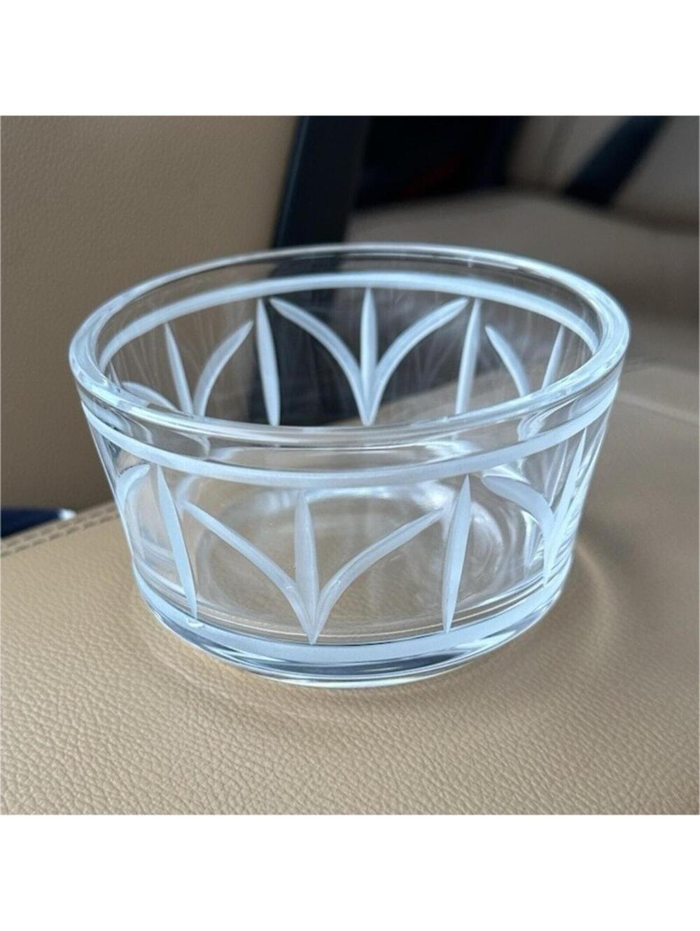 Tiffany & Co. Clear Glass Round Bowl Glossy Finish MPN 4963